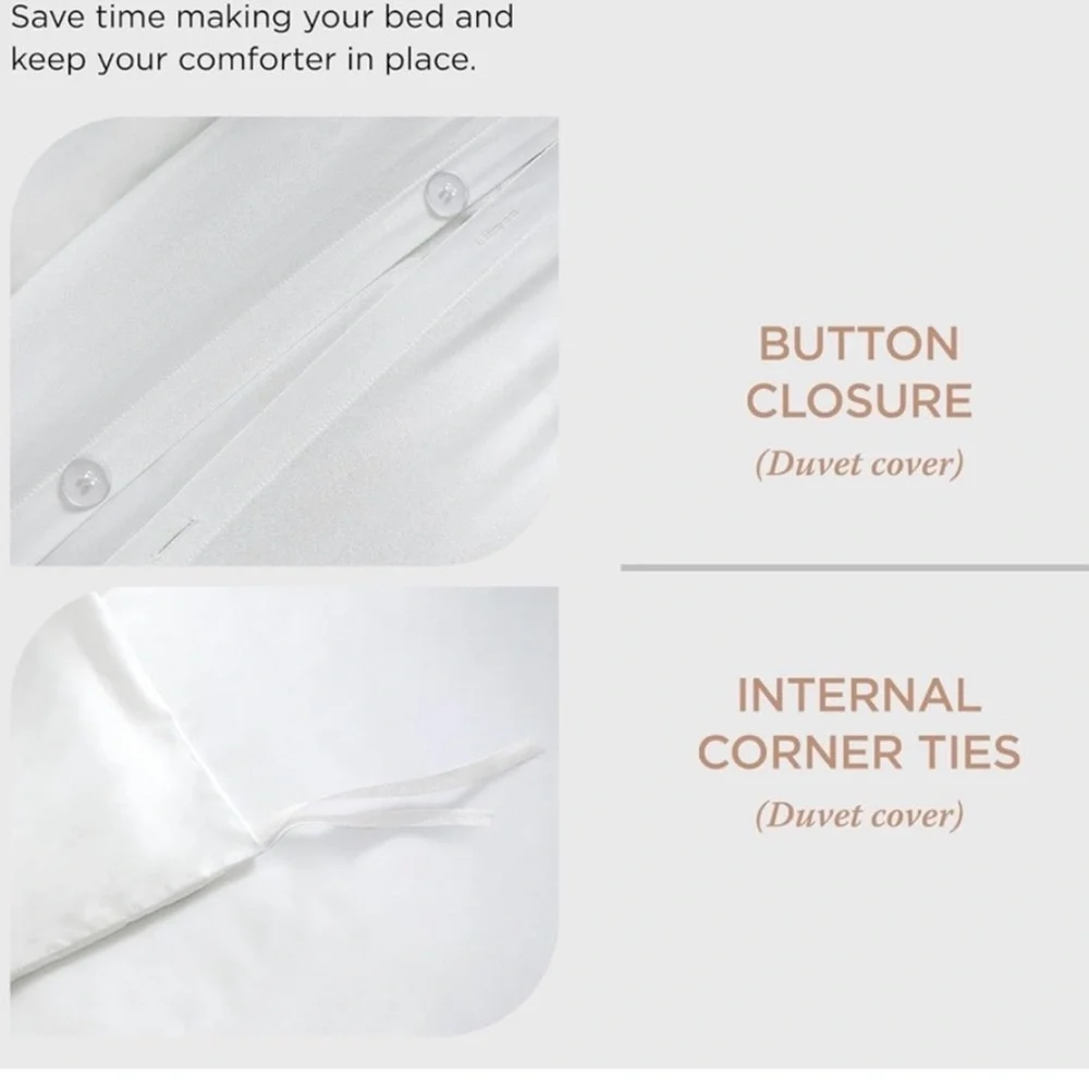 Threadmill White Cotton Duvet Cover King size